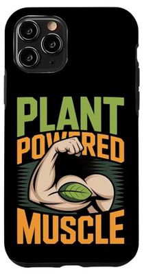 Culturista vegano vegano vegetariano muscolare alimentato a pianta Custodia per iPhone 11 Pro