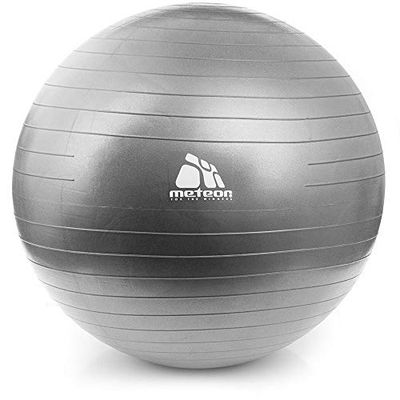 Gimnastyczna Piłka Treningowa Do Ćwiczeń Fitness Joga Pilates Z Pompką Antypoślizgowa Lekka Porodowa Pilka Poprawiająca Równowagę (ø 85 cm / 33.4 inch, Srebrny)