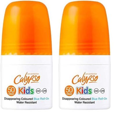 Calypso Kids Blue Roll On SPF50, 50ml (Pack of 2)