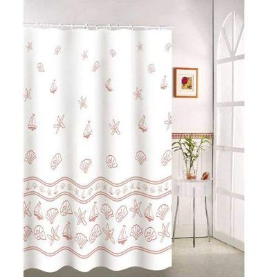 MSV 140113 Rideau de Douche Polyester + Plastique 180 x 200 x 0,1 cm - 12 anneaux inclus