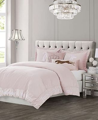 Juicy Couture - Set copripiumino - Biancheria da letto dal design gotico - per letto matrimoniale - Il set da 2 pezzi include (1) 228,6 x 172,7 cm e (1) federa 50,8 x 66 cm - Resistente alle pieghe