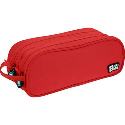 Grafoplás 37543951 Astuccio per la scuola doppio, colore: rosso, 24,5 x 9,5 cm, Bits & Bobs