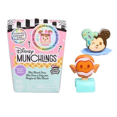 Just Play Figuritas coleccionables Disney Munchlings Mini Munch Duos con Accesorios, 5 Piezas, de 2,5 cm, Juguetes para niños a Partir de 3 años