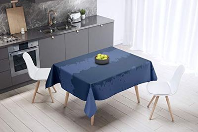 Bonamaison Kitchen Decoration, Tablecloth, Blue, 140 x 140 Cm - Designed and Manufactured in Turkey
