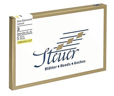 Steuer - Canas Clarinete Bajo Solo White Line, corte alemán, caja de 10, fuerza 4