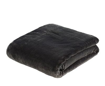 Gözze - Manta de sala de estar sensação caxemira premium, 500 g/m², 220 x 240 cm - cinzento antracite