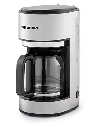 GRUNDIG KM5620 - Cafetera (1000 W, 10 tazas (1,25 L), 1000, acero inoxidable), color negro