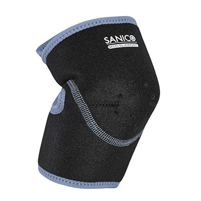 SANICO Coudière Rembourrée - Stabilisateur Coude, Compression & Soutien Légers - Attelle Néoprène, Protection, Soulagement Tennis Elbow, Circulation Sang - Respirant, Ambidextre - 40x0.3x21cm