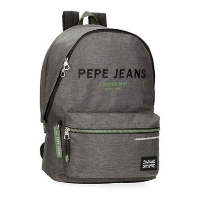 Pepe Jeans Edmon Mochila para portátil 15,6" Adaptable a carros Gris 31x44x17,5 cms Poliéster by Joumma Bags