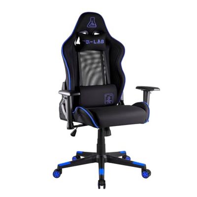 The G-Lab K Seat Oxygen - Silla de Malla para Juegos - Silla ergonómica para Jugadores - Silla para Jugadores con reposacabezas - Respaldo reclinable en 150° - Reposabrazos 3D - Silla de Oficina