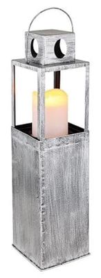 Tour solaire décorative 1200 K, effet feu, 50 x 13 cm, IP44, idéale pour éclairer et embellir les jardins et les terrasses.