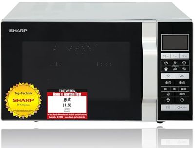 Sharp Home Appliances R860S Blat kuchenka mikrofalowa (Blat, Kuchenka mikrofalowa kombinowana, 25 l, 900 W, Dotyk, Srebrny)