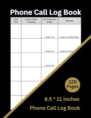 Phone Call Log Book: Phone Call Logbook