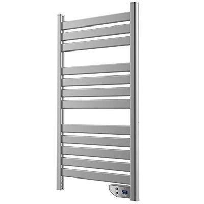 Cecotec ReadyWarm 9050 Twin Towel stal elektryczna suszarka do ręczników. 500 W, niskie zużycie prądu, dioda LED i timer 2h, ciemnoszara