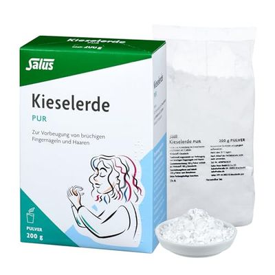 Salus - Sílice pura - 1 x 200 g - medicina tradicional - para la prevención de uñas y cabello quebradizos - 87% de contenido de sílice puro
