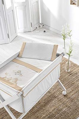 PIELSA BABY – 1378–50 | Babylakan | Babylakan för barnsäng | Babyfilt vinter | Bebis sommarsavann | Barnsäng Savann | Pärlemor | Storlek 86 x 100