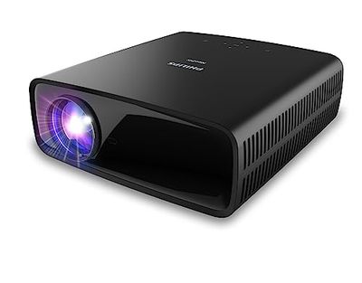 Philips NeoPix 530, Videoproiettore Fisso, True Full HD a 1080p, Schermo da 100", Contrasto Elevato, Connettività HDMI, USB-C e USB A, Ventole Silenziose, Potente Sistema Audio 2.1, Nero