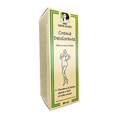 hbd-depilacion HBD Organic Wax DECOLORANTE + ATTIVATORE Crema 80 ml, Standard, Unico