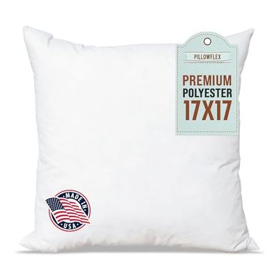 Pillowflex polyesterfylld maskintvättbar 43 cm x 43 cm 17 x 17 - tum kuddforminsats