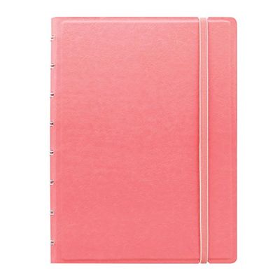 Filofax Quaderno ricaricabile pastello, formato A5 (21 x 12,7 cm), colore rosa, 112 pagine mobili color crema, con indice, tasca e segnalibro (B115053U)