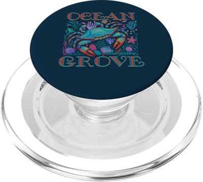 OCEAN GROVE NEW JERSEY BLUE CRAB VERANO PLAYA REGALOS DE VACACIONES PopSockets PopGrip para MagSafe