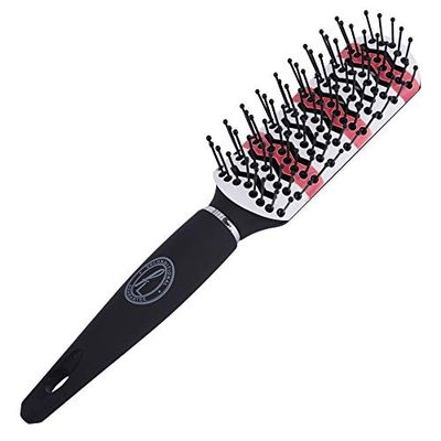 Finelines Brosse à cheveux en céramique pour éliminer les frisottis et les poils volants Protège les cheveux de la chaleur grâce à notre technologie thermochromique