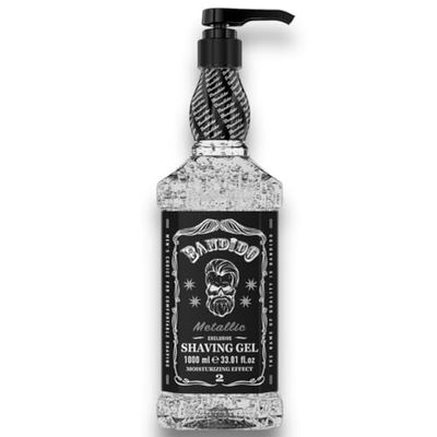 Gel de afeitar Bandido para hombre (1000 ml) transparente para hombre, afeitado preciso, no espumoso, para el contorno de la barba con cualquier hoja de afeitar, navaja de afeitar para hombre, color