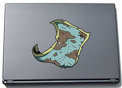 Laptopsticker laptopskin Misc1-Pirates6 - piratenkaart - 150 x 178 mm sticker