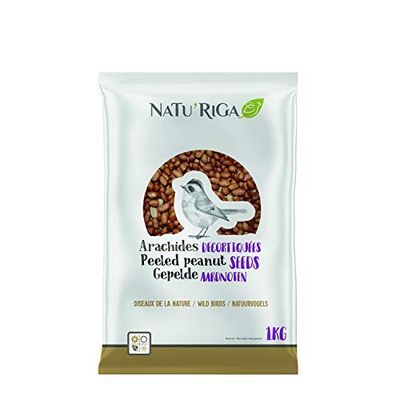Riga Graines d'arachides avec Peau - Nourriture d'hiver pour Oiseaux Sauvages - 1 kg