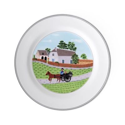 Villeroy & Boch Design Naif Prato liso de 27 cm multicolorido, adequado para máquina de lavar louça, adequado para micro-ondas, prato cerâmico, louça, prato de porcelana, premium Porcelain