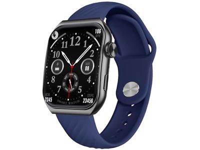 Trevi T-FIT 400C Smartwatch met bluetooth-oproepfunctie, AMOLED-display, 1,96 inch (1,96 inch) Always On, wellness- en activiteitscontrole, meldingen van sociale media, waterdicht IP67, blauw