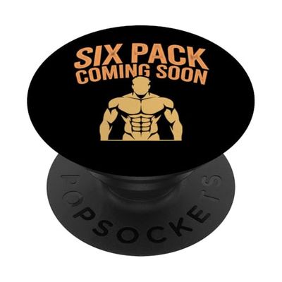 Divertido Amante Del Gimnasio Divertido Seis Pack Citas Seis Pack Próximamente PopSockets PopGrip Adhesivo