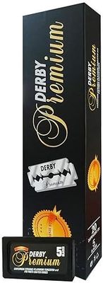 DERBY TOKAI Premium 100 Double Edge Razor Blades, Black, DBYBLK, 5 Count (Pack of 20)