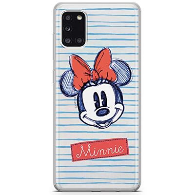 ERT GROUP etui na telefon Samsung A31, case oryginalny i oficjalnie licencjonowany przez Disney, wzór Minnie 011, optymalnie dopasowane, plecki z TPU częściowo przeźroczyste