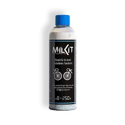 milKit Tubeless Latte sigillante per bici da corsa & Gravel, in bottiglia da 250 ml – Sigillante per pneumatici – Latte sigillante Tubeless Latte per pneumatici da bicicletta
