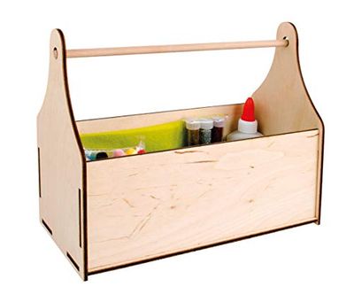 RAYHER 69217000 Basic kit bricolage av. boîte à anse bois, 900pces div coul+mat