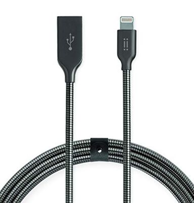 Aiino Helmet - Cable USB-C a Lightning [Certificado MFI] de 1 m de metal, carga rápida, sincronización, antiolor, compatible con iPhone 12 Mini/12/12 Pro/12 Pro Max/SE/11/11 Pro/11 Pro Max – Rose Gold