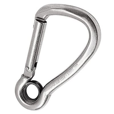 Okänd Kong HARNESKKL karbinhake med ögonbindel Karbinhake, Vuxna Unisex, INOX (Silver), 100mm