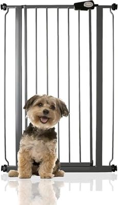 Bettacare Extra Tall Pressure Installed Premium Pet Gate, 68.5cm - 75cm, Slate Grey, Pressure Fit Stair Gate for Dog, Safety Barrier for Puppy, Easy Installation