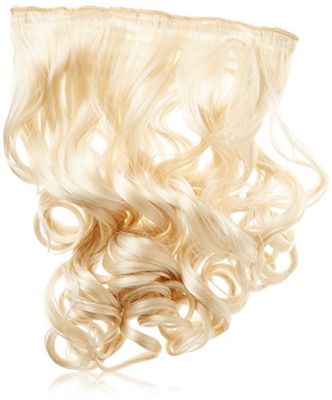 BiYa Hair Elements Thermatt 613 Extension capillaire à clipser Style bouclé Blond clair 50,8 cm 100 g