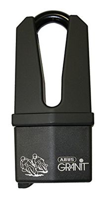 ABUS Candado de moto Granit Quick 37/60HB70 C/SB, con antirrobo, certificado SRA negro Negro/Negro 6 cm