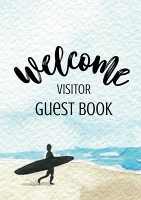 Guest Book for Vacation Homes: Logbook and Notebook for Guest Houses | 7 x 10 in Coastal Themed Hardcover
