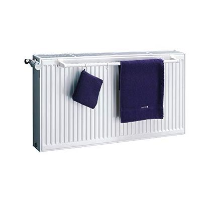 XI Max - Supporto per Asciugamani per radiatore Compatto, Lunghezza: 940 mm (Lunghezza effettiva del binario: 92,5 cm), Bianco