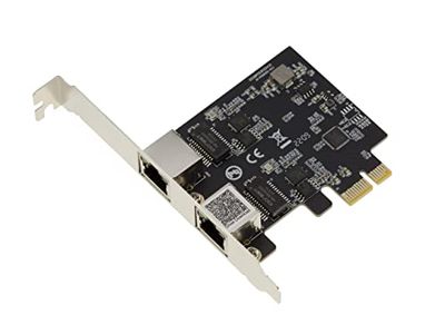 KALEA-INFORMATIQUE PCIe 2.5 LAN Dual Gigabit ethernet 10 100 1000 2500 1G 2.5G 2 porte RJ45. Con chipset Realtek RTL8125