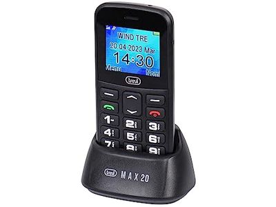 Trevi Max 20 Smartphone met grote toetsen en SOS-functie, zwart