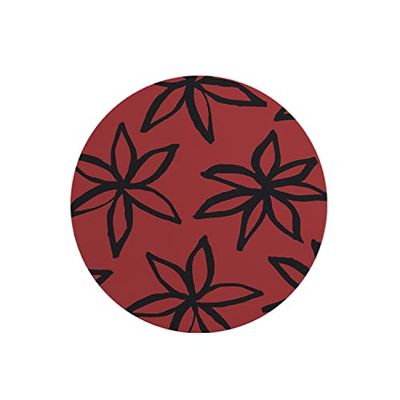 Questo Casa, Rund musmatta med digitalt tryck, halkfri baksida, för kontor och hem, diameter: 22 cm