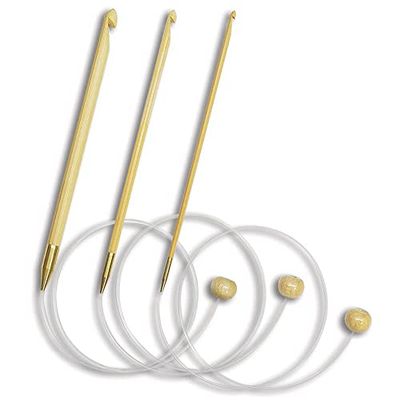 Seeknit - Seeknit (50 cm, 6.50 mm) Gancho de crochet afgano flexible - 1 unidad