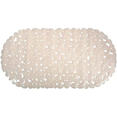 MSV Tapis Fond de Baignoire PVC Galets 39x99cm Beige
