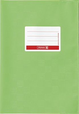 Brunnen Booklet Cover for A4 with Name tag and Structure Embossing/Bast Structure, 1 Envelope a5 Light Green