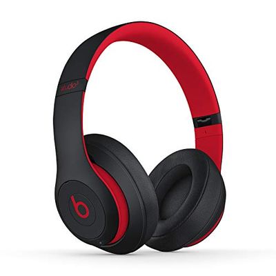 Beats Studio3 Wireless con cancelación de Ruido - Auriculares supraaurales-Chip Apple W1, Bluetooth de Clase 1, 22 Horas Sonido ininterrumpido-Rojo (Defiant Black-Red)